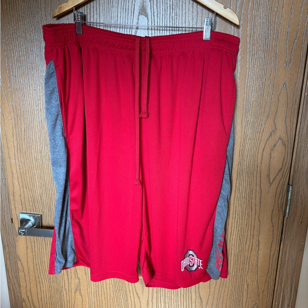 Varsity Red and Gray Athletic Shorts